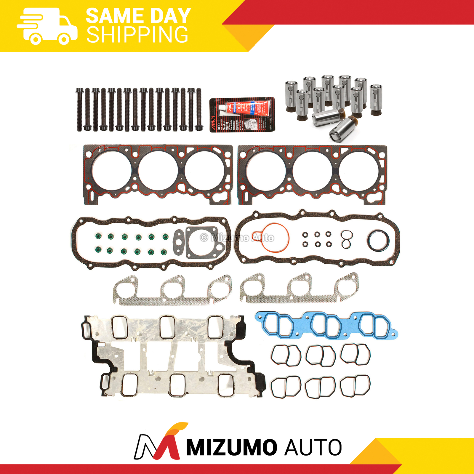 Head Gasket Set Bolts Lifters Fit 97-00 Ford Explorer Ranger Aerostar Mazda 4.0
