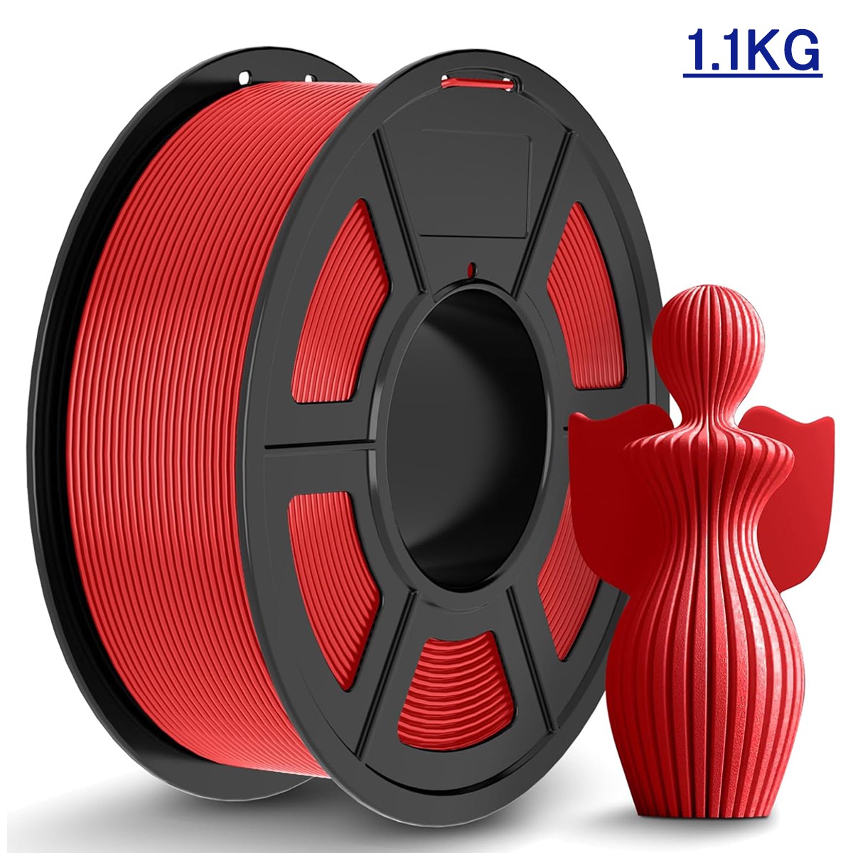 JAYO 1.1KG PLA+ PLA PLUS 3D Printer Filament 1.75mm High Strength +/- 0.02mm Red