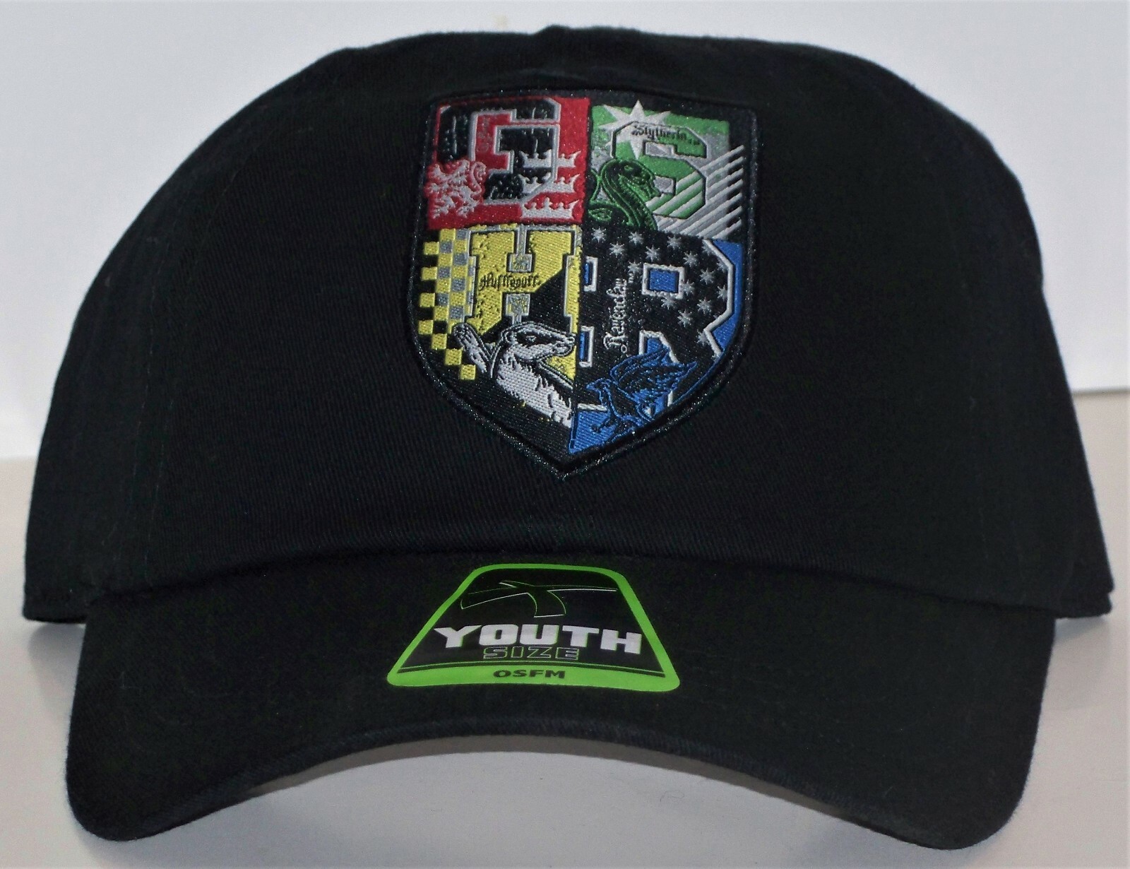 Harry Potter Hogwarts Youth Black Adjustable Snapback hat cap