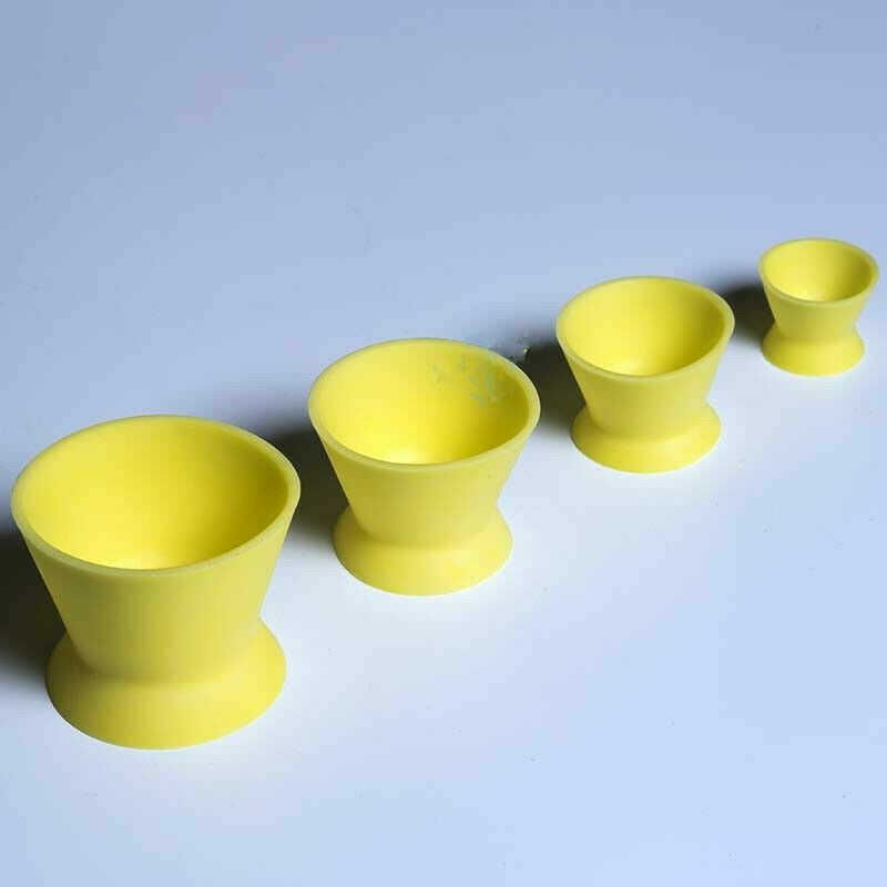 4 Pcs Colorful Dental Lab Silicone Mixing Bowl Cup Silicone Rubber Mixing Bowl