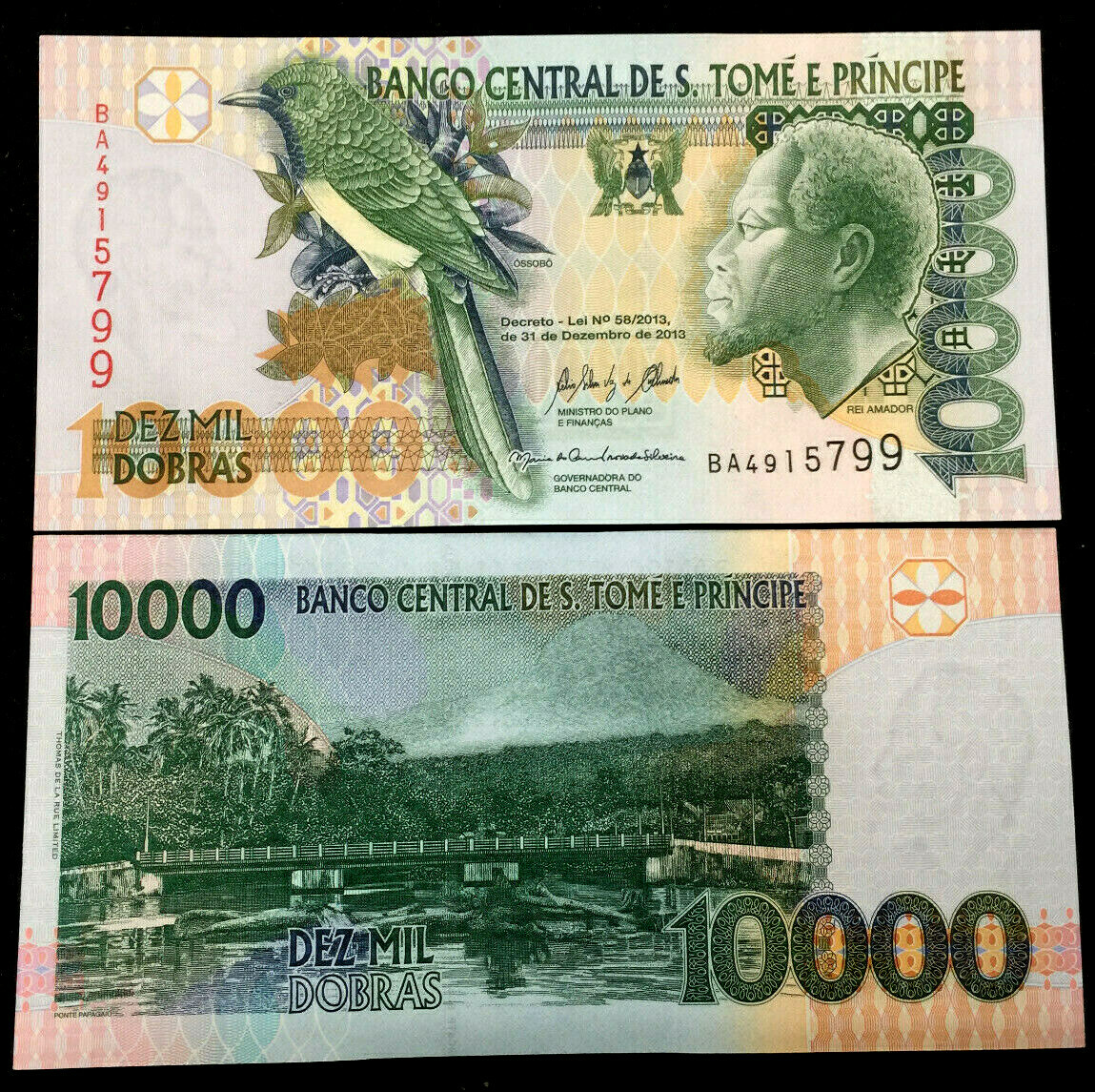 SAINT THOMAS - 10000 Dobras 2013 Banknote World Paper Money UNC Currency Bill