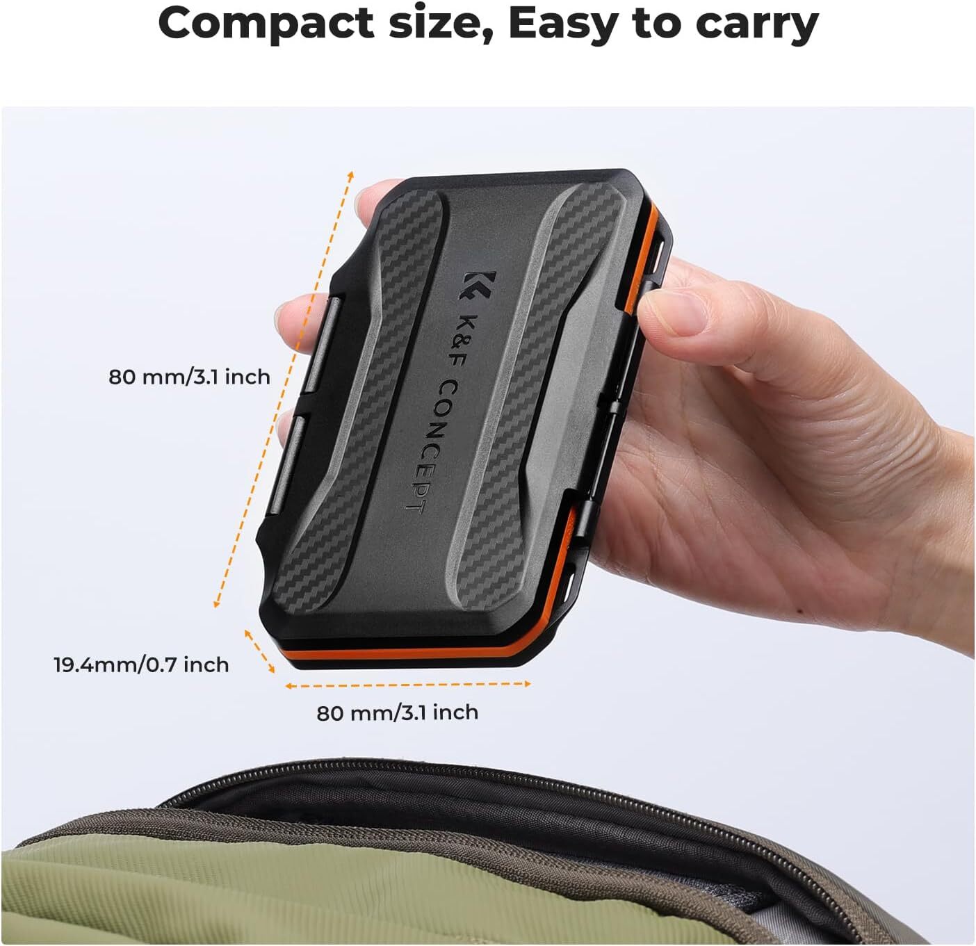 K&F Concept SD Micro Memory Card Case Waterproof Shockproof Memory Card Storage