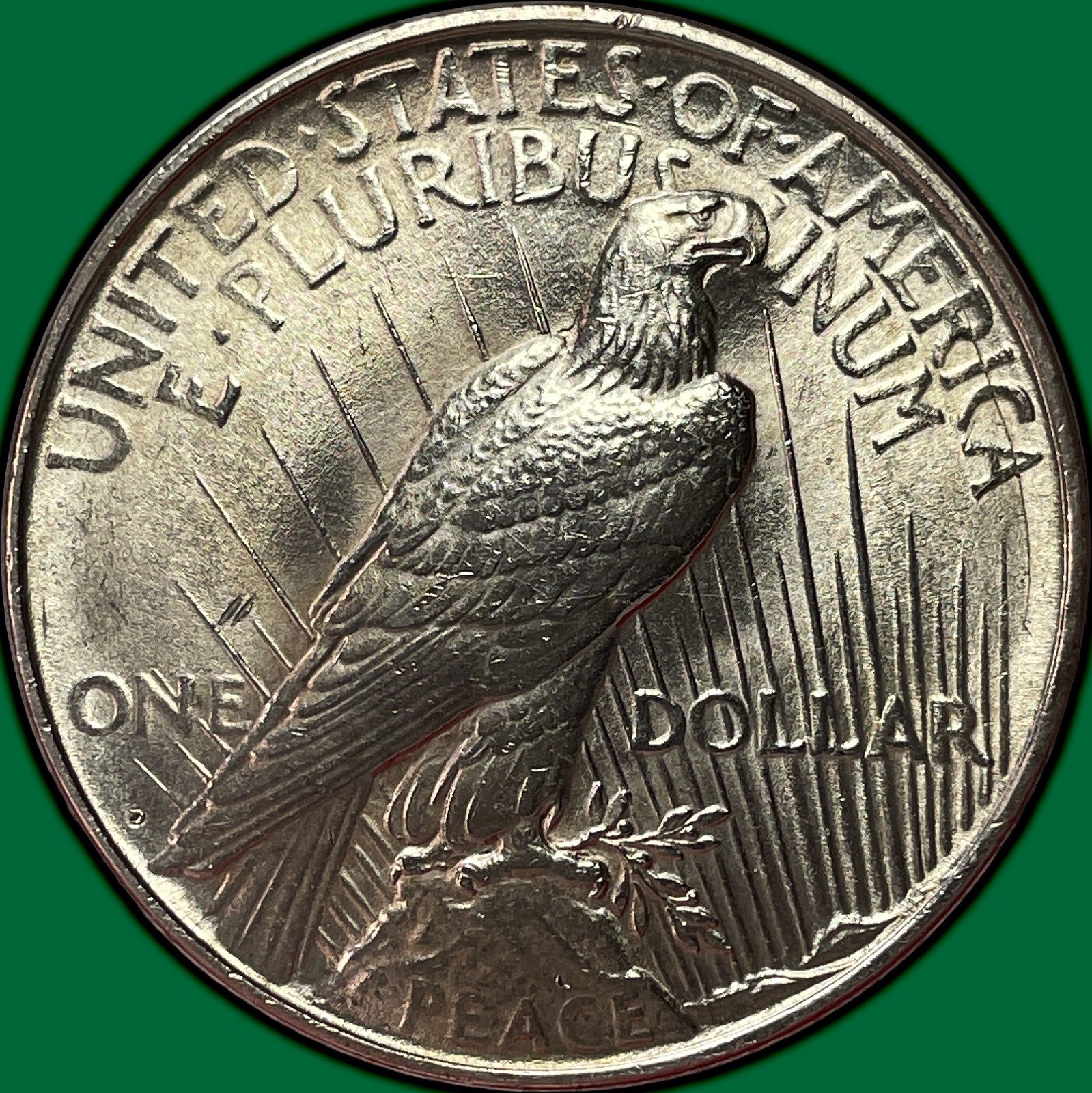 1922-D Peace Dollar Uncirculated UNC Coin, Cleaned #44747