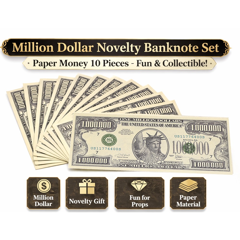 10pcs US Million Dollar Banknote Set - Statue of Liberty Edition, Collectible