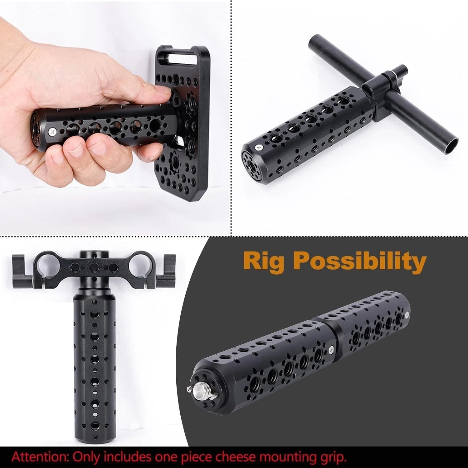 Multi-Purpose ARRI Mount Cheese Handle Grip - Essential for Video Stabilization