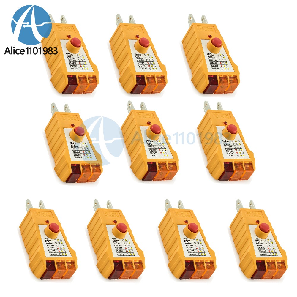 1/5/10pcs Electrical Socket Power leakage Tester w/ GFCI Check Receptacle Tester