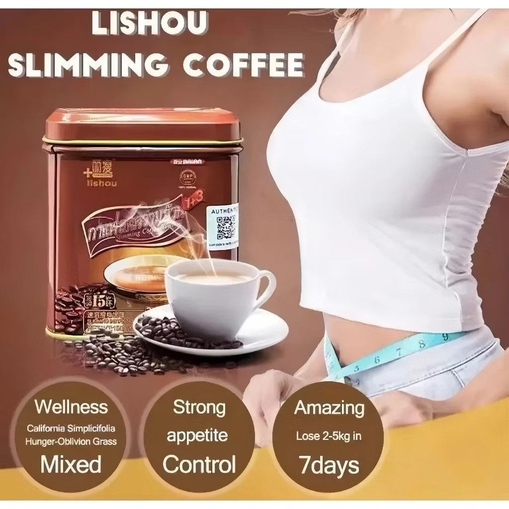 1x Authentic 3in1 Instant Coffee 15 Sachets/Box Slimming Natural Fat Burn Free