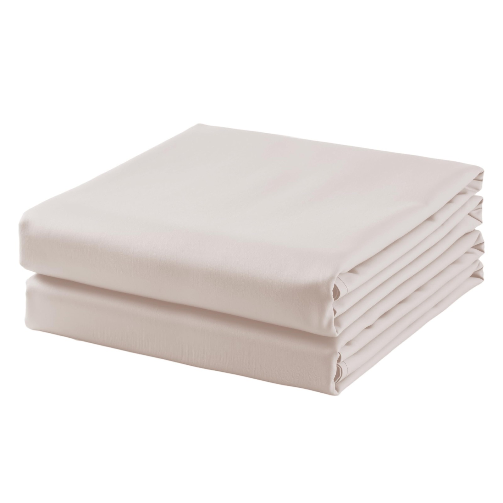 2-Pack Full Flat Sheet 600 Thread Count 100% Egyptian Cotton Beige