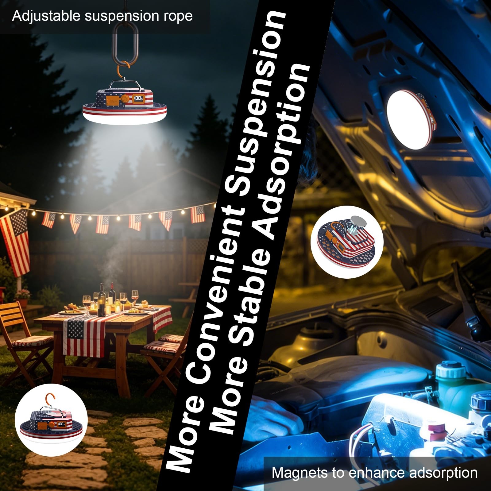 10000mAh Rechargeable LED Camping Light Lantern Flashlight, 4000LM 30W Portab...