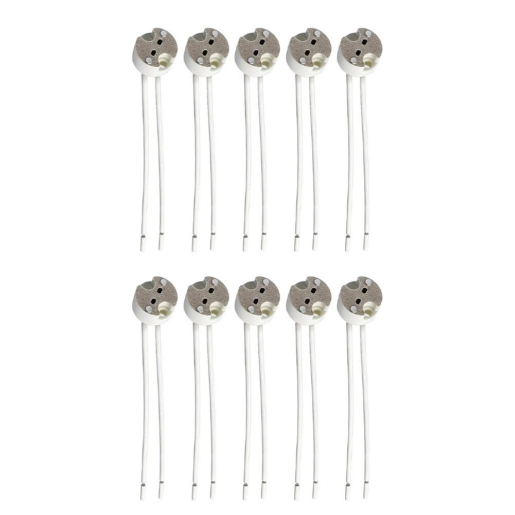 GU5.3 Socket Pack 10pcs MR16 Lamp Holder For 12V LED Halogen Compatible