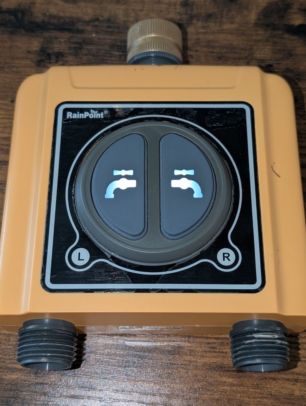 RAINPOINT WIFI WATER TIMER 2-ZONE, GARDEN IRRIGATION - YELLOW/BLACK