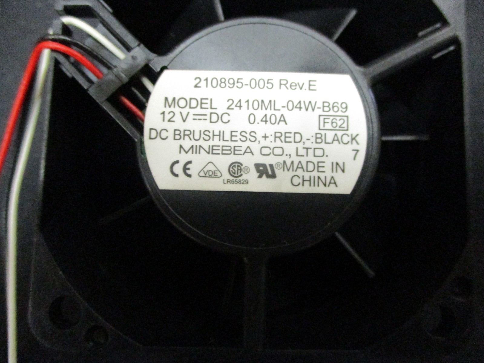 Minebea 2410ML-04W-B69 Used, working DC Brushless Fan
