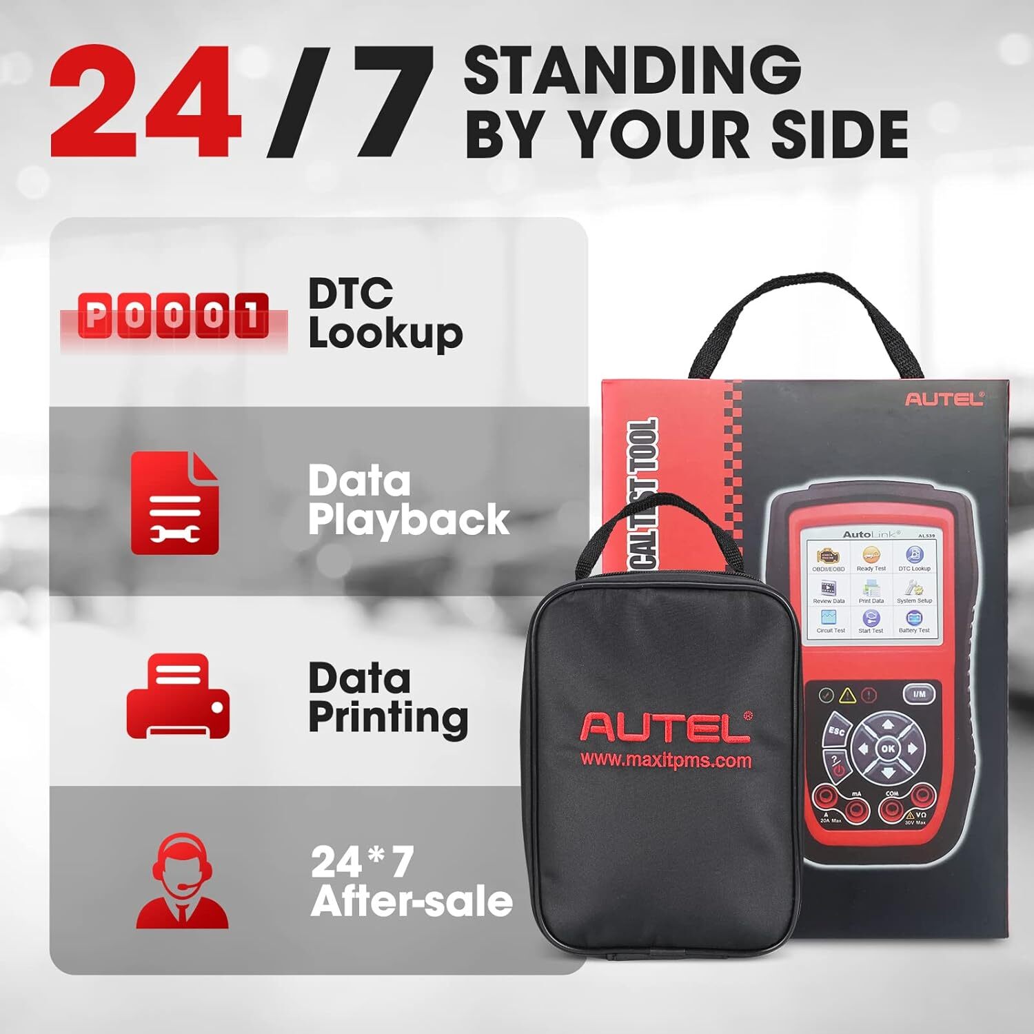 Autel AutoLink AL539B Electrical Battery Tester OBD2 Code Reader Diagnostic Tool