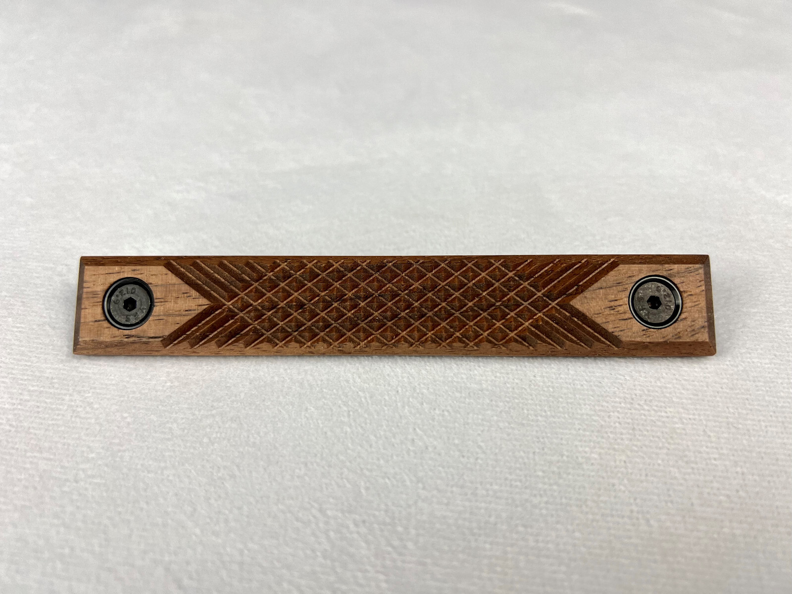 Deep Checkered Rail Cover for M-Lok and KeyMod Rail, Walnut