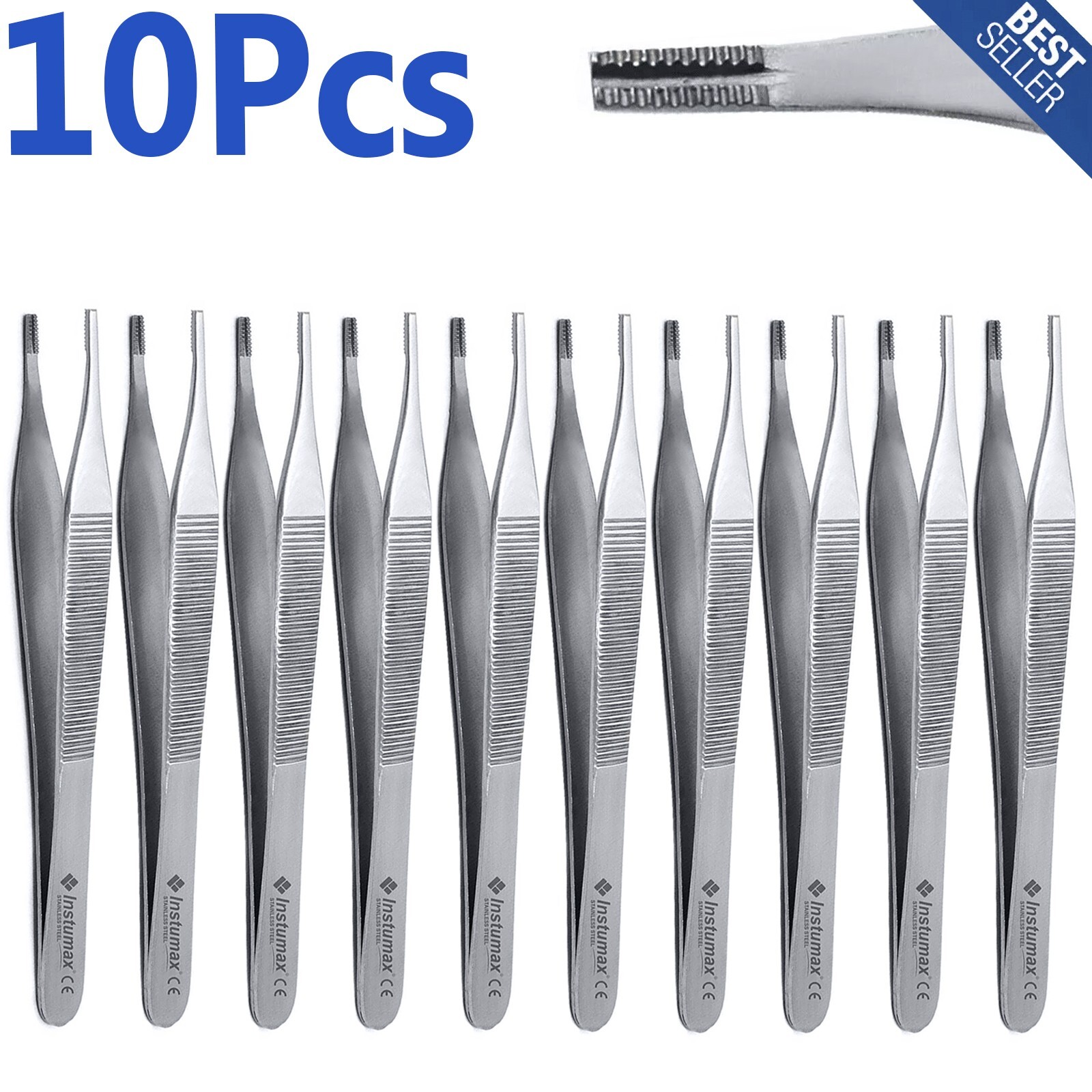 Surgical Adson Brown Tweezers Tissue Thumb Forceps ENT Anatomic Dissecting Plier