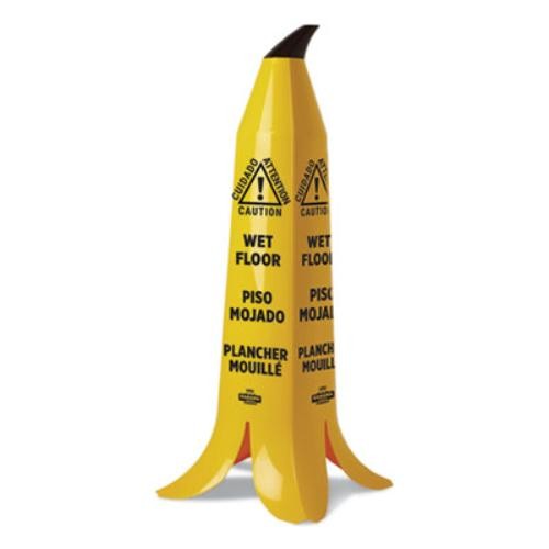 Impact B1101 Banana Wet Floor Cones, 14.25 X 14.25 X 36.75, Yellow/brown/black