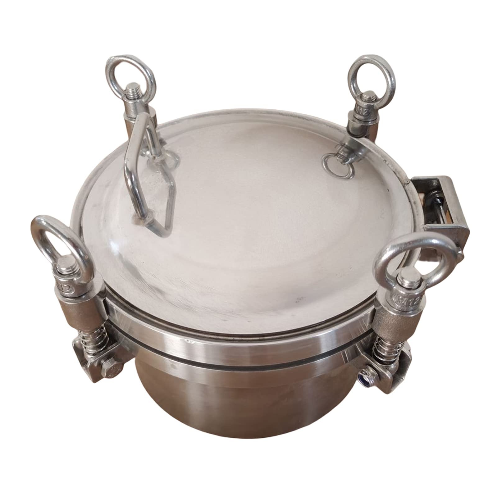 New Stainless Steel Pressure Circular Manhole Cover Tank Round Manway 200mm