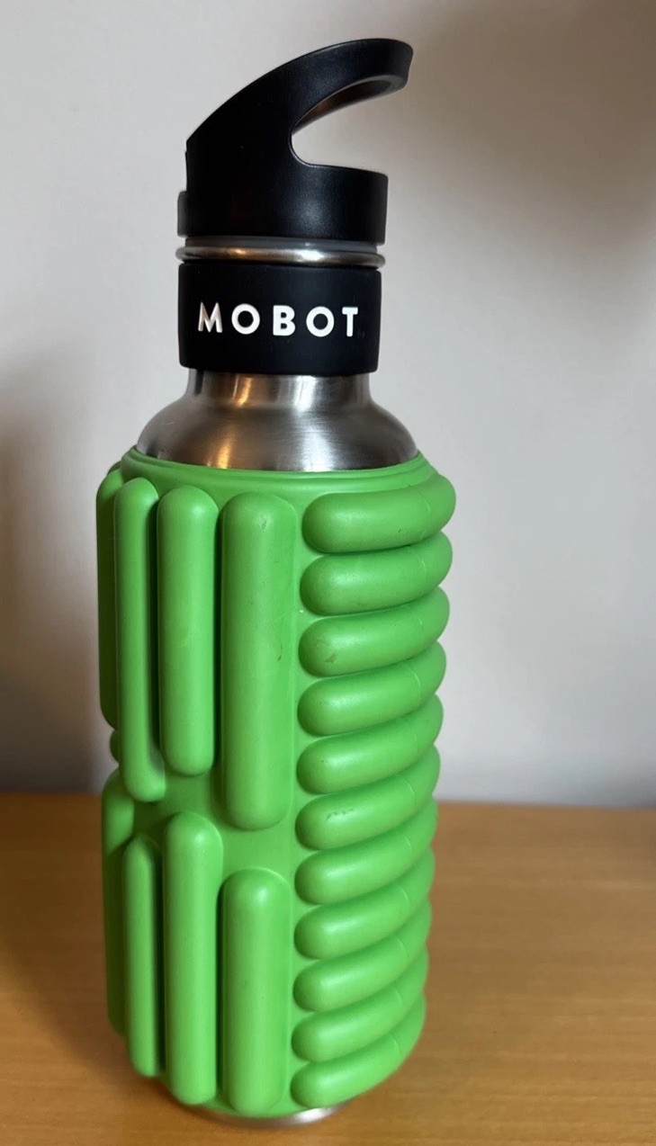 MOBOT Grace Foam Roller Water Bottle 27oz Green Stainless