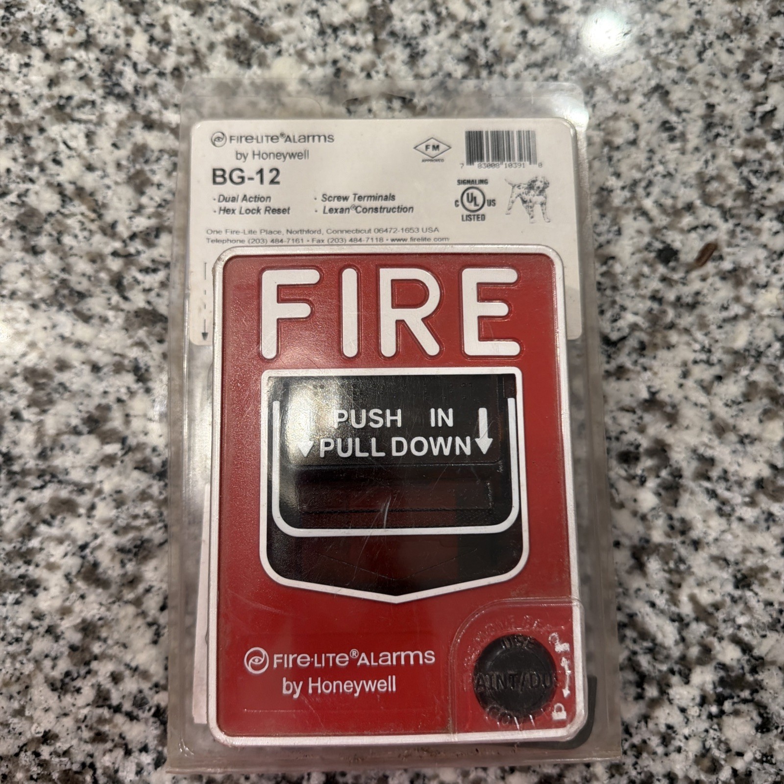 firelite alarms by honeywell. BG-12 pull station