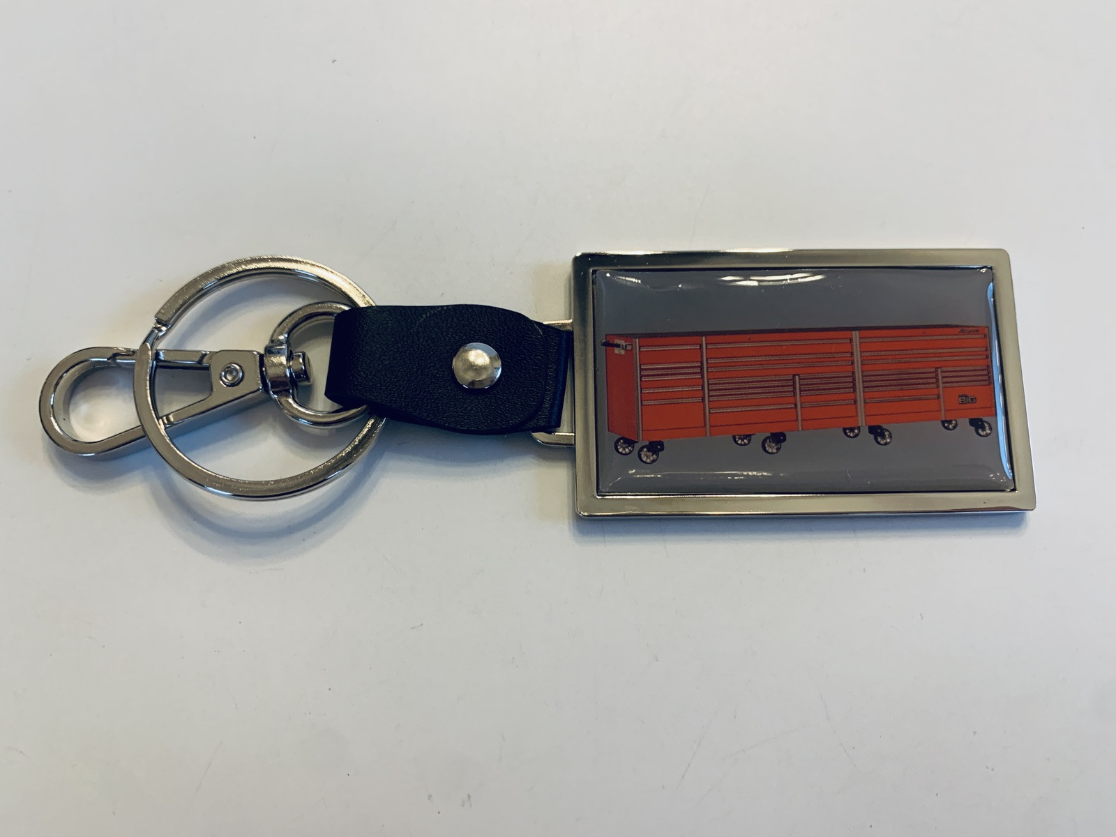 Snap On Keychain Leather and Metal Look TOOL BOX