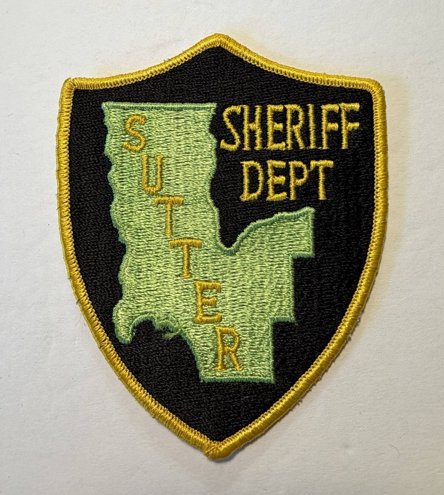 CALIFORNIA SUTTER COUNTY SHERIFF DEPT PATCH MAP #PDD79