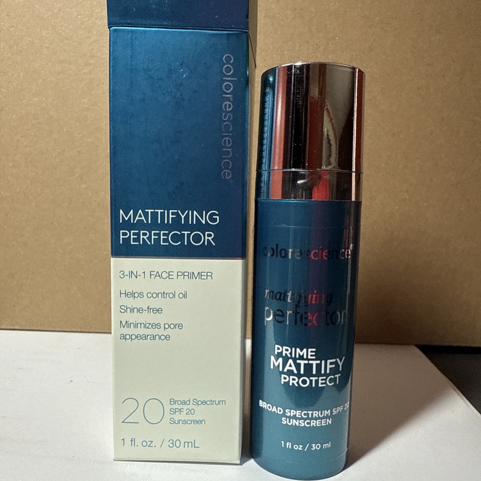 Colorescience Mattifying Perfector Face Primer, SPF20, 1 FL OZ NIB