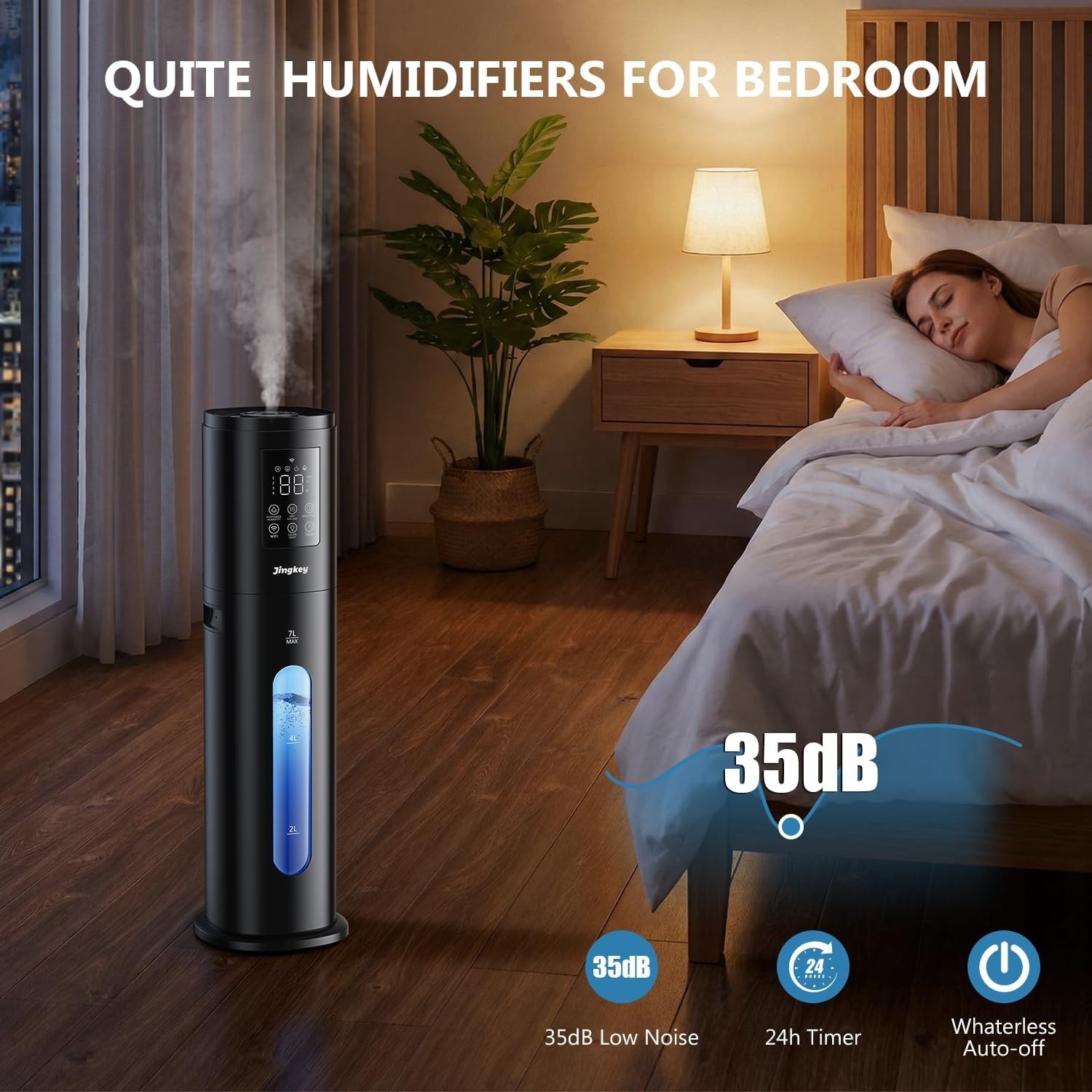 Humidifier Large Room 7L Smart App Remote Control Automatic Modes