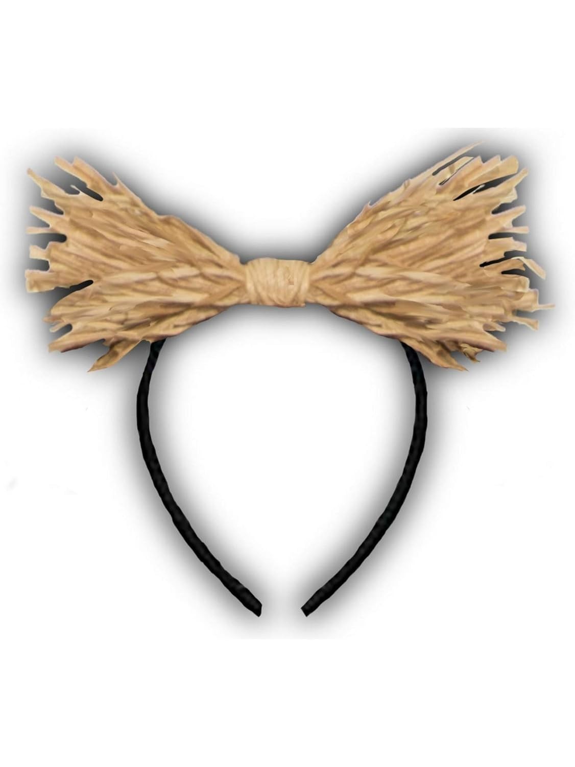 Scarecrow Straw Bow Headband Fancy Dress Up Halloween Adult Costume Accessory