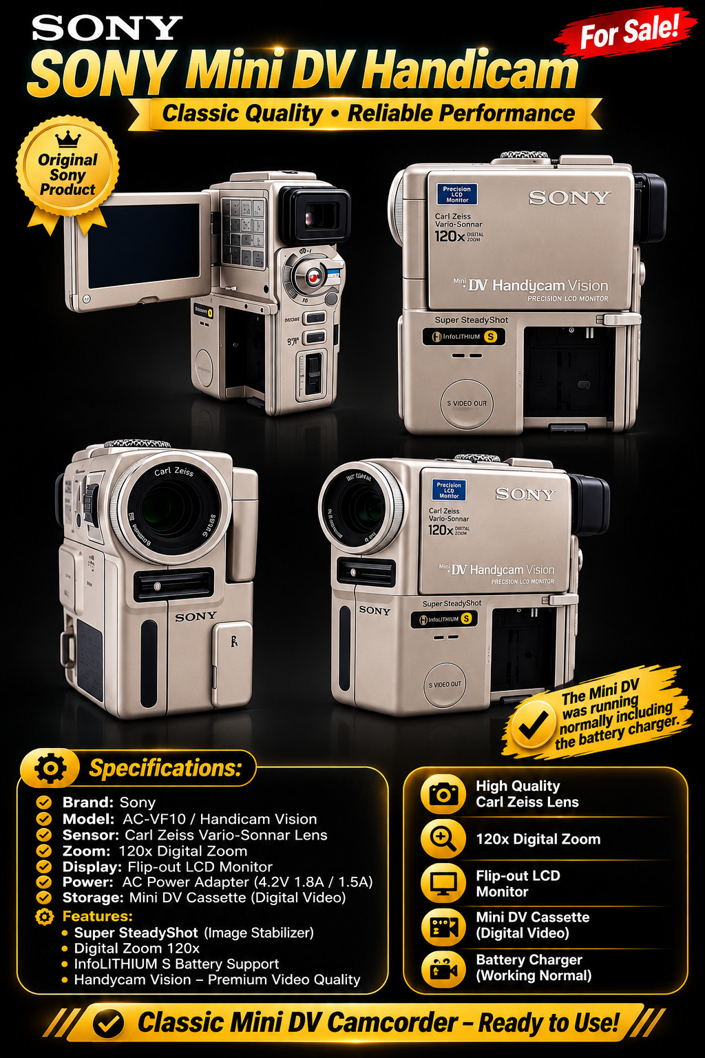 SONY Handycam DCR-PC1 DV Camcorder