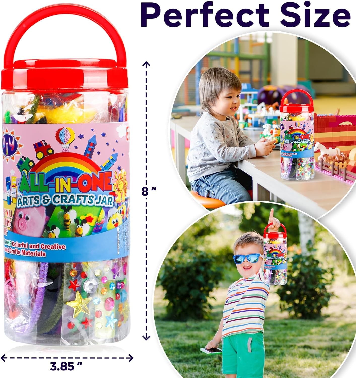 Kids Craft Supplies Set - Creative Kit for St Patrick's Day Projects