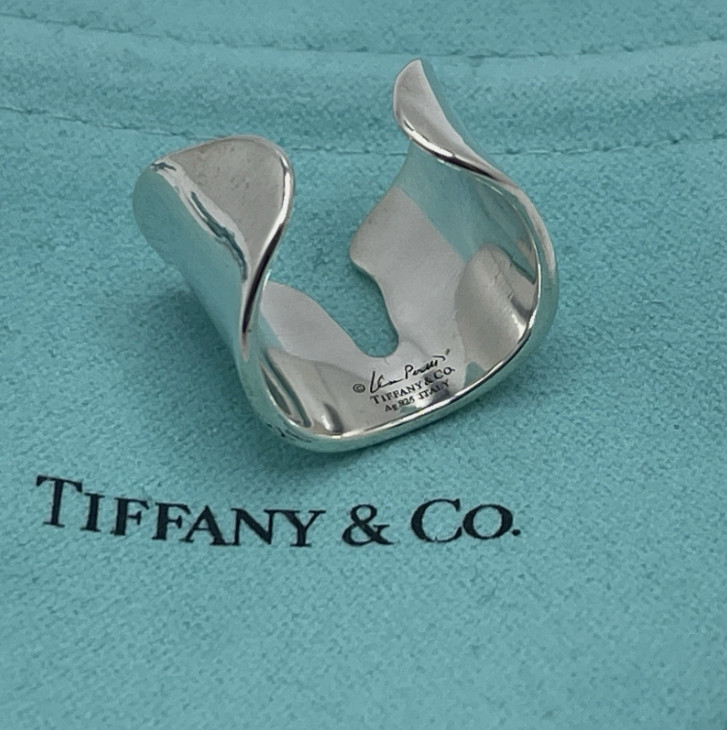 Tiffany & Co Elsa Peretti Sterling Silver Split Ring Size 6