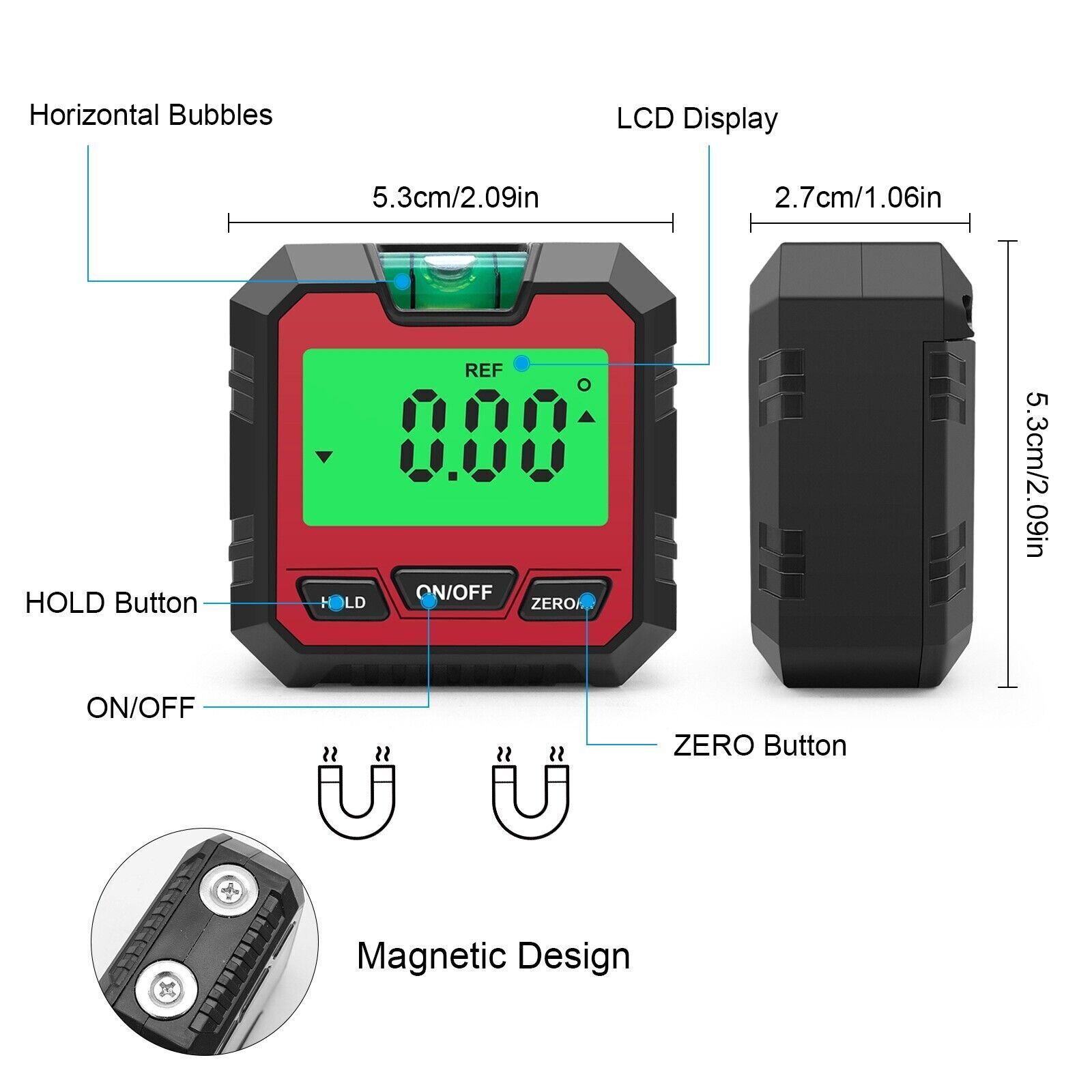 Magnetic Digital Level Box LCD Angle Finder Protractor Inclinometer Bevel Gauge3