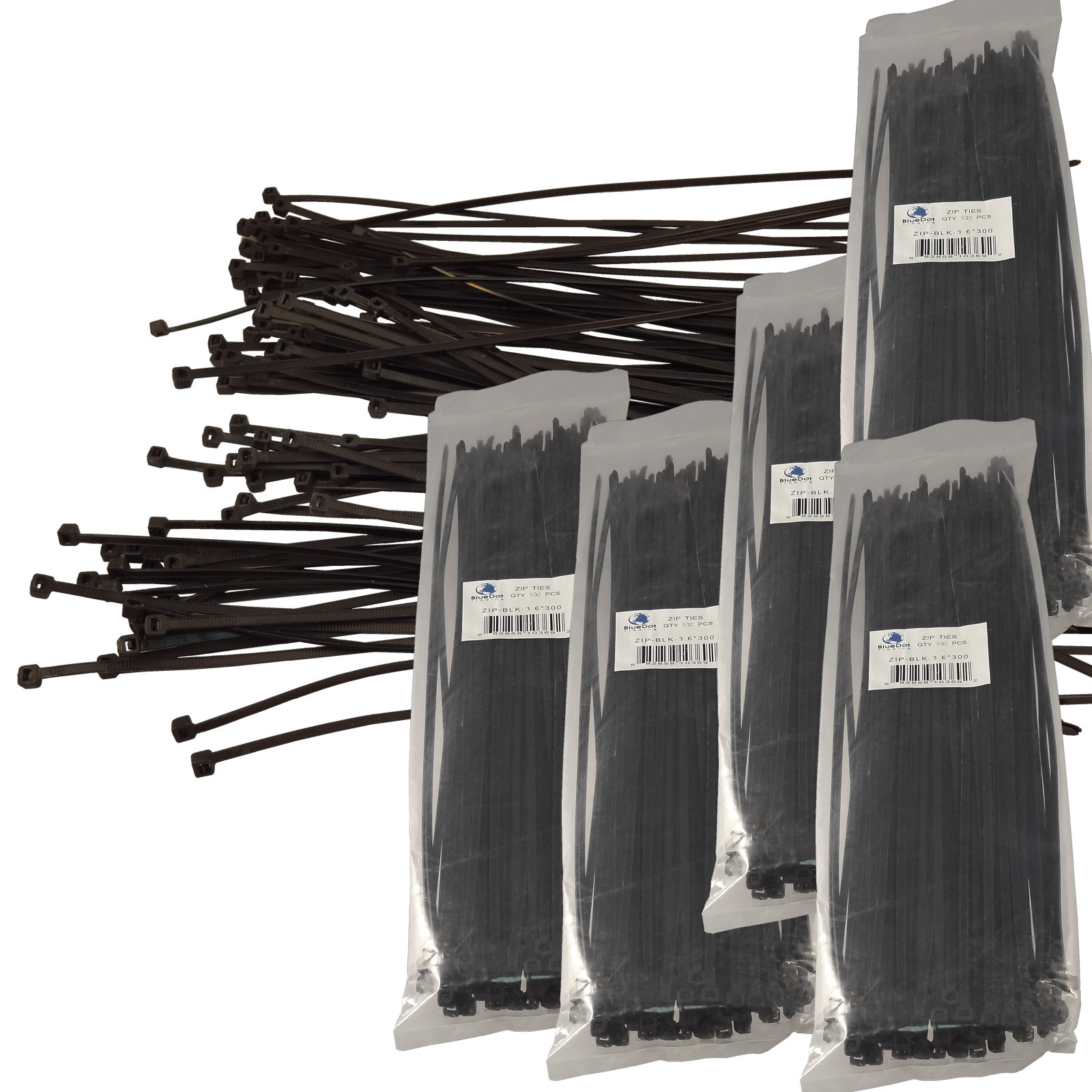 NEW BLACK 500 PCS. 12 INCH ZIP TIES NYLON 40 LBS UV WEATHER RESISTANT WIRE CABLE