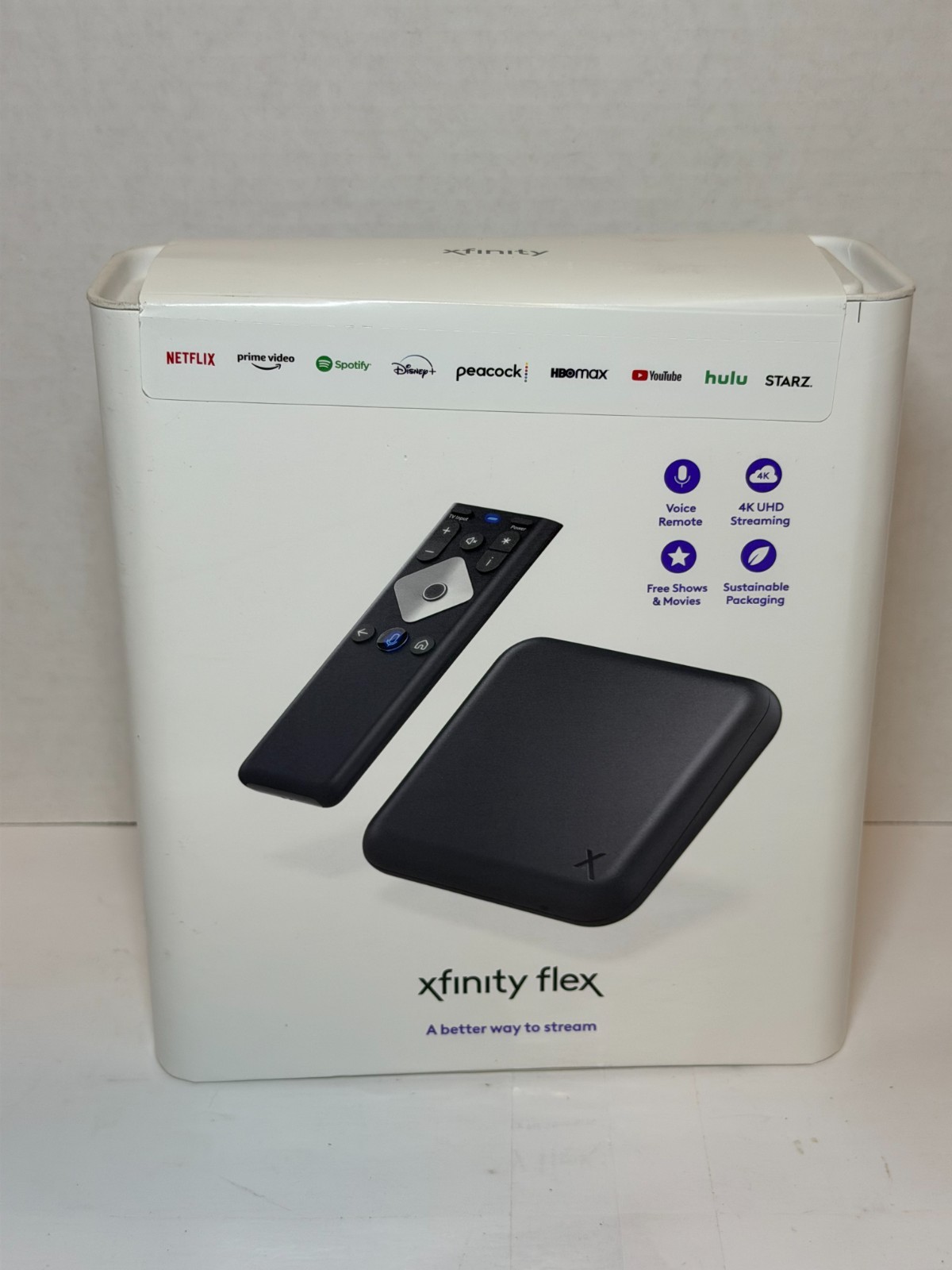 Xfinity Flex 4K Ultra HD Streaming Box with Voice Remote Netflix Hulu Prime B5