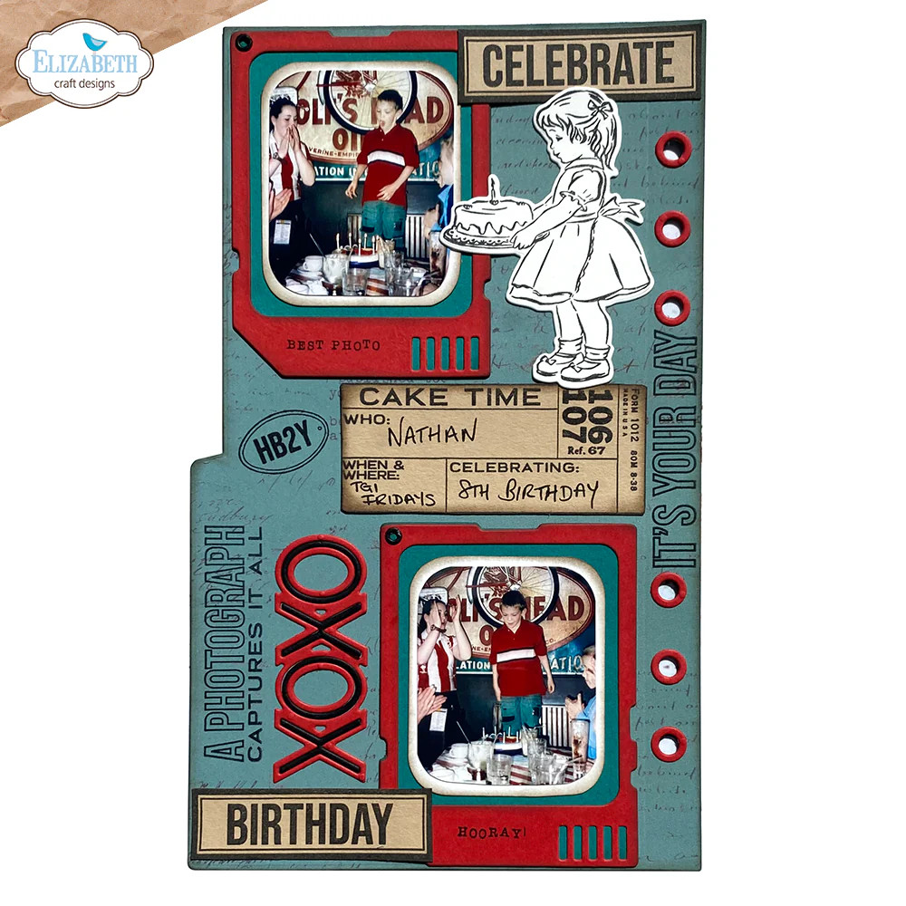 Elizabeth Craft Designs Stamp & Die Set - Celebrations 2, CSD421