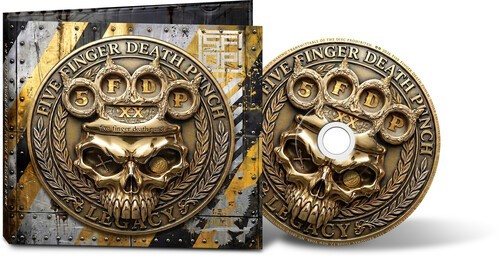 Five Finger Death Punch Legacy cd  with alternate "gold" foil and "gold disc"