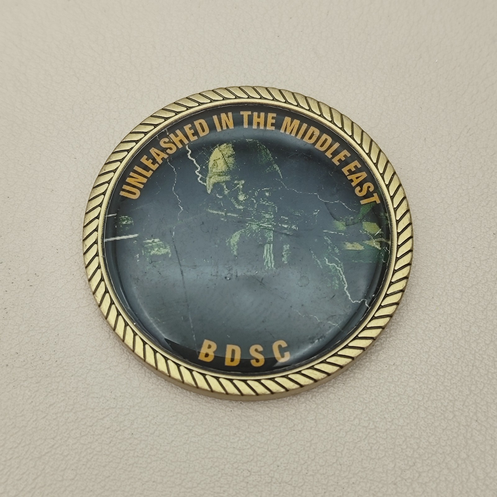Combined Joint Task Force BDSC Unleashed in the Middle East Challenge Coin
