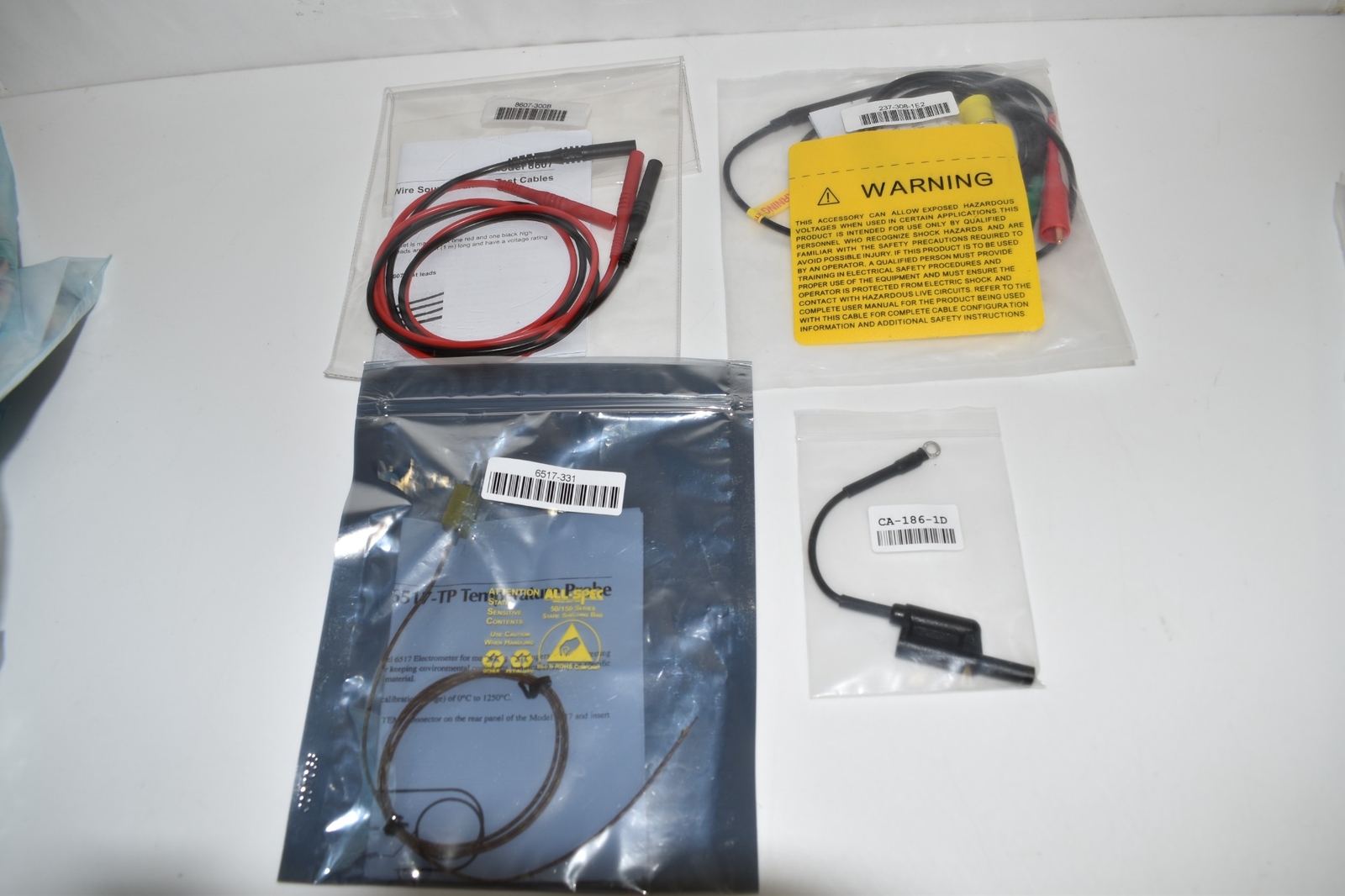 KEITHLEY CURRENT SOURCE KIT- 237-308-1E2 SPADE LUG CABLE-8607 BANANA-6517 (UWN8)