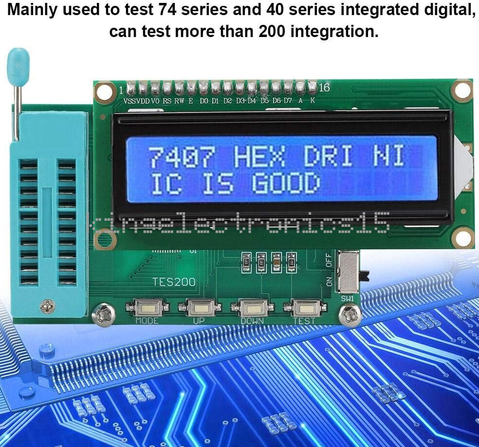 IC Tester Digital Meter 74 40 45 Series lC Logic Gate Tester