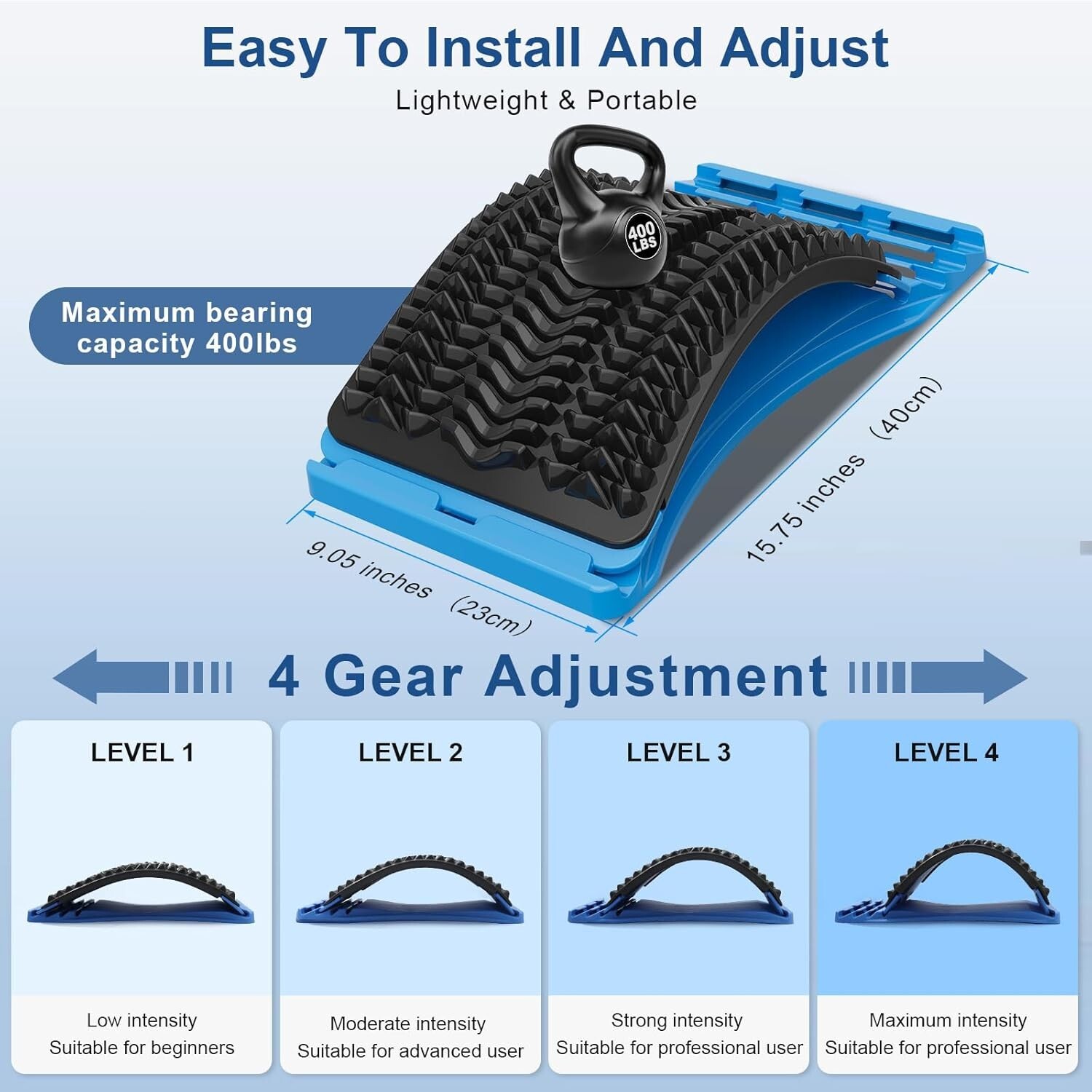 Adjustable Back Massager - Effective Relief for Sciatica and Lower Back Pain