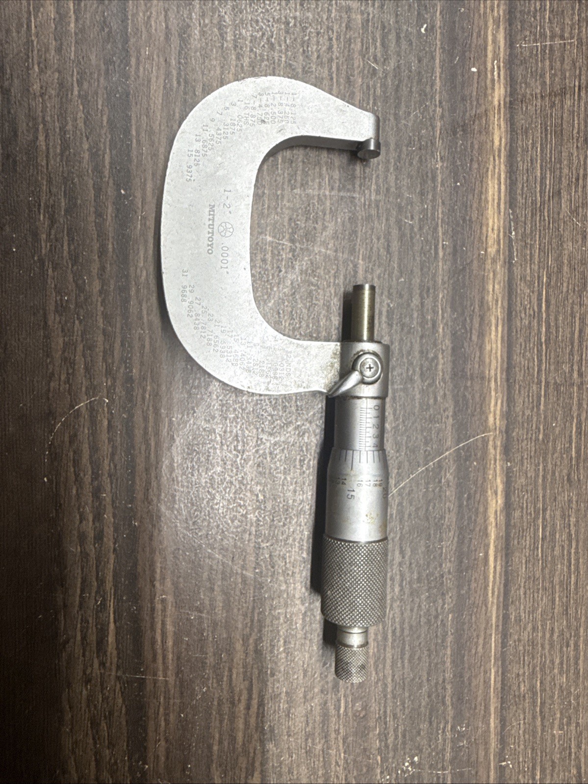 Mitutoyo Outside Micrometer 1-2" .0001" Pre Owned