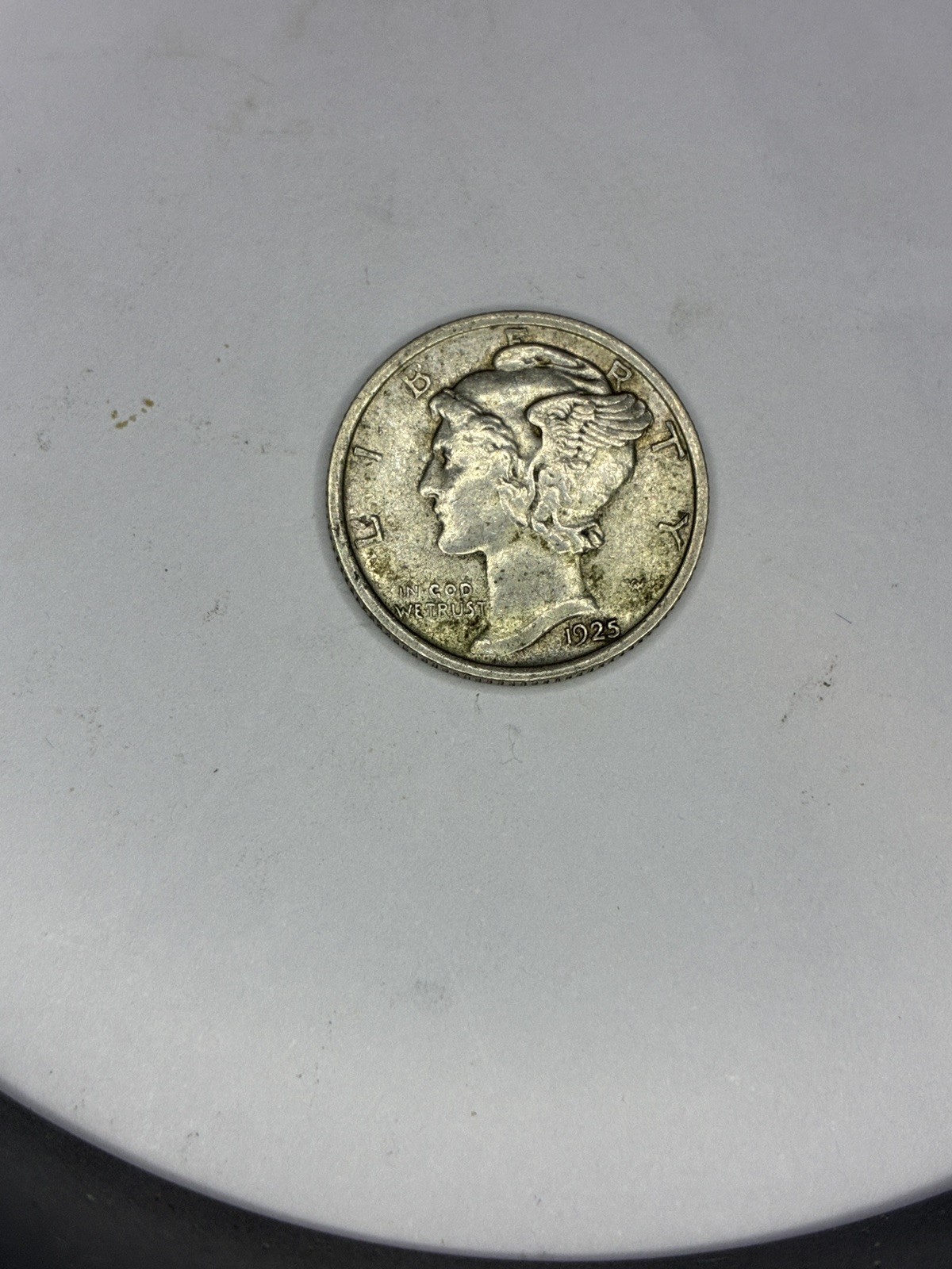 1925 Mercury Dime AU #386