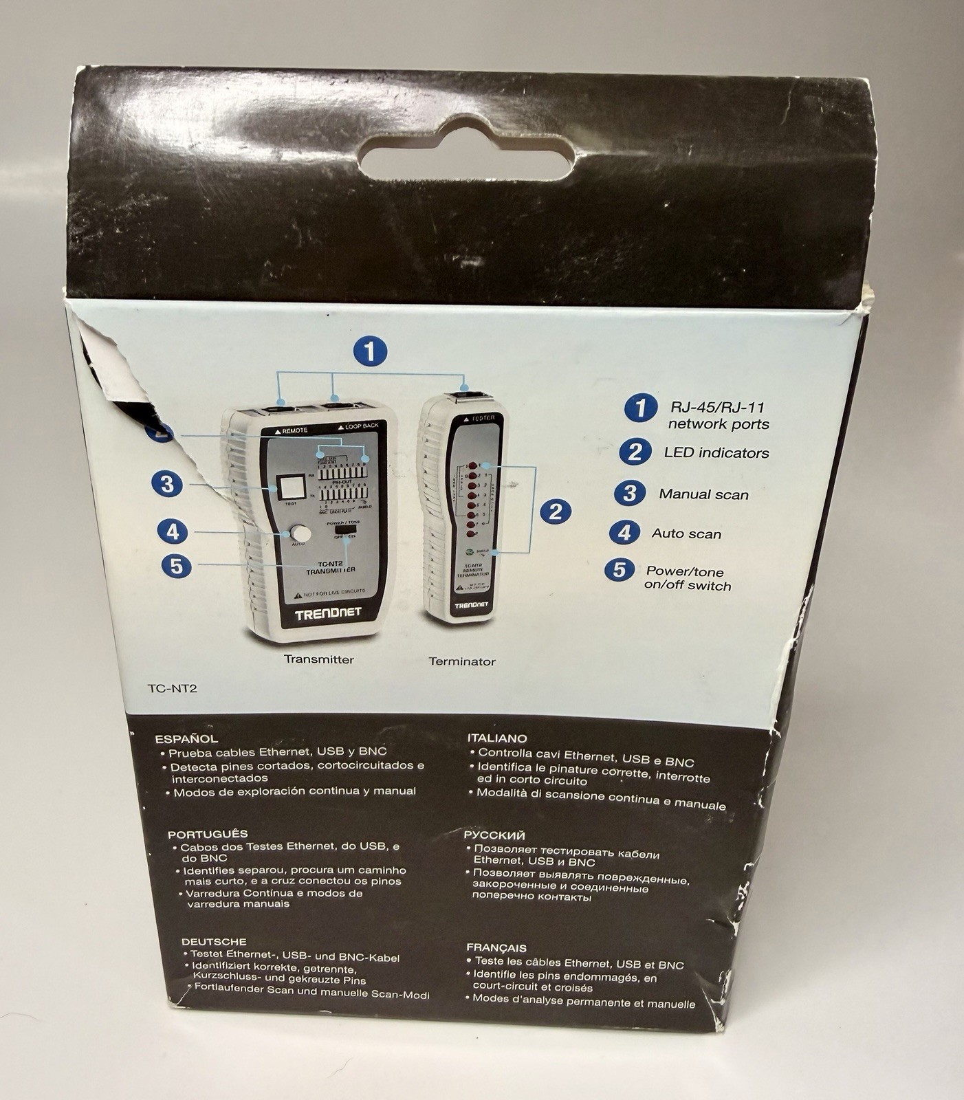 TRENDnet TC-NT2 Network Cable Tester (Ethernet & BNC)