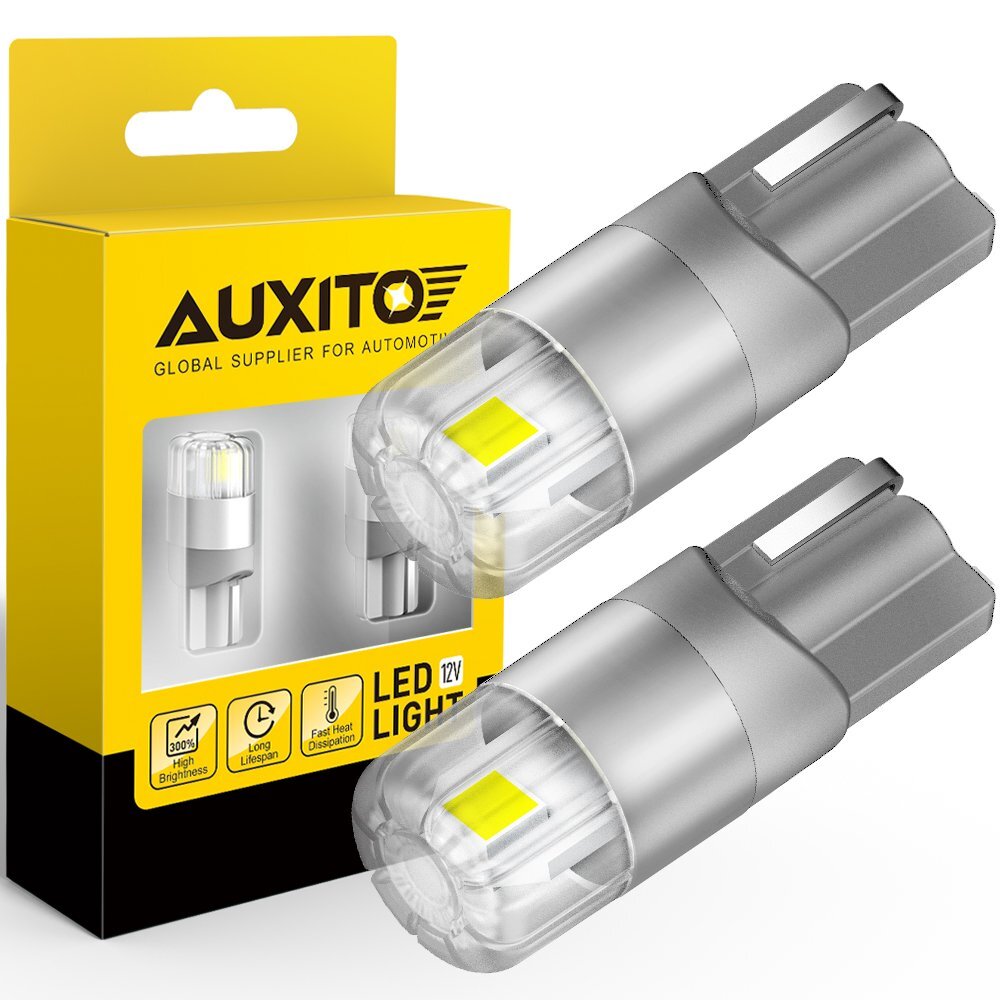 AUXITO T10 LED License Plate Bright White 168 Light Bulb 6000K Super 194 2825
