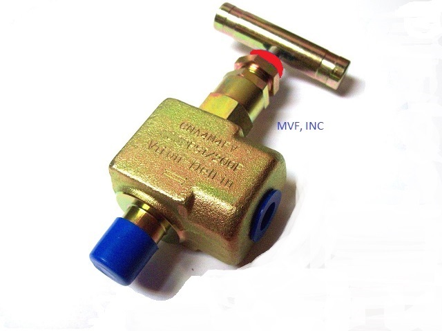 Needle Valve 90° Angle 1/4" Male NPT x 1/4" Female NPT 10,000 PSI STEEL 483IN03