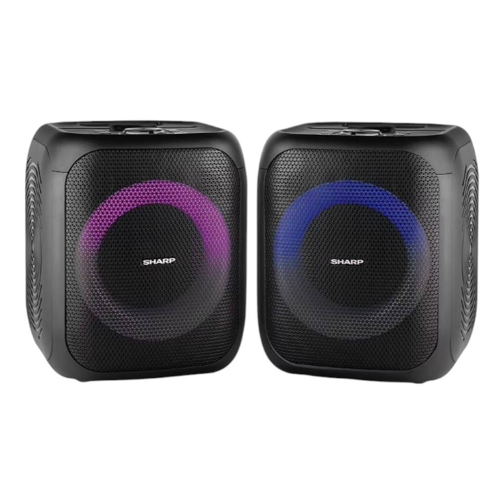 Sharp 8" Bluetooth Party Speakers (2- pack) 400W 8" Woofer, 1" Tweeter - PS-916