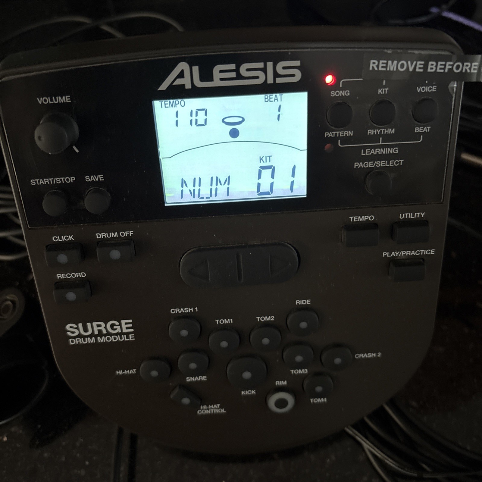 Alesis Surge DM7X Drum Module Brain w/ Clamp Cable Snake & Power Supply Tested