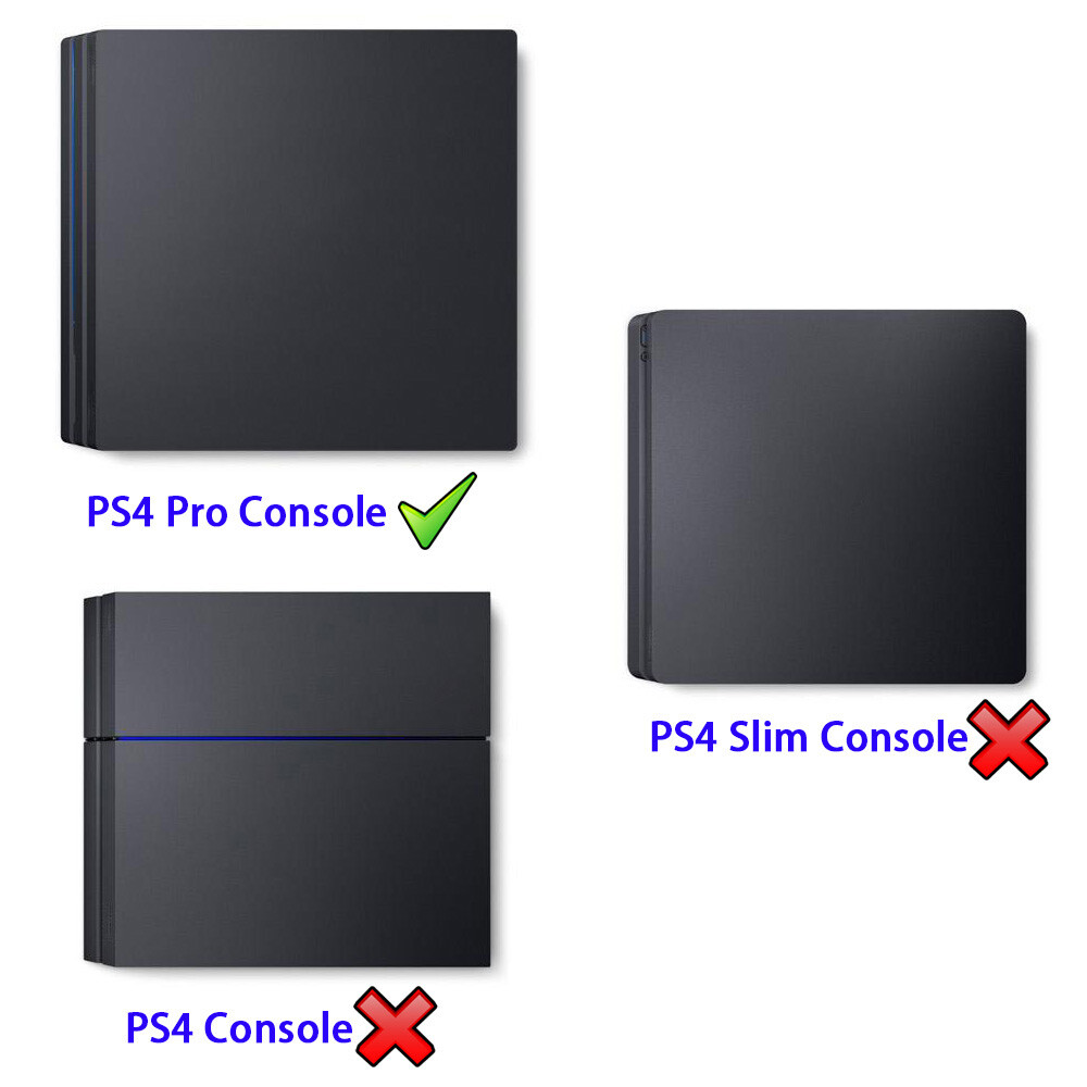 eXtremeRate Dust Cover Waterproof Dustproof Cover Case Black for PS4 Pro Console