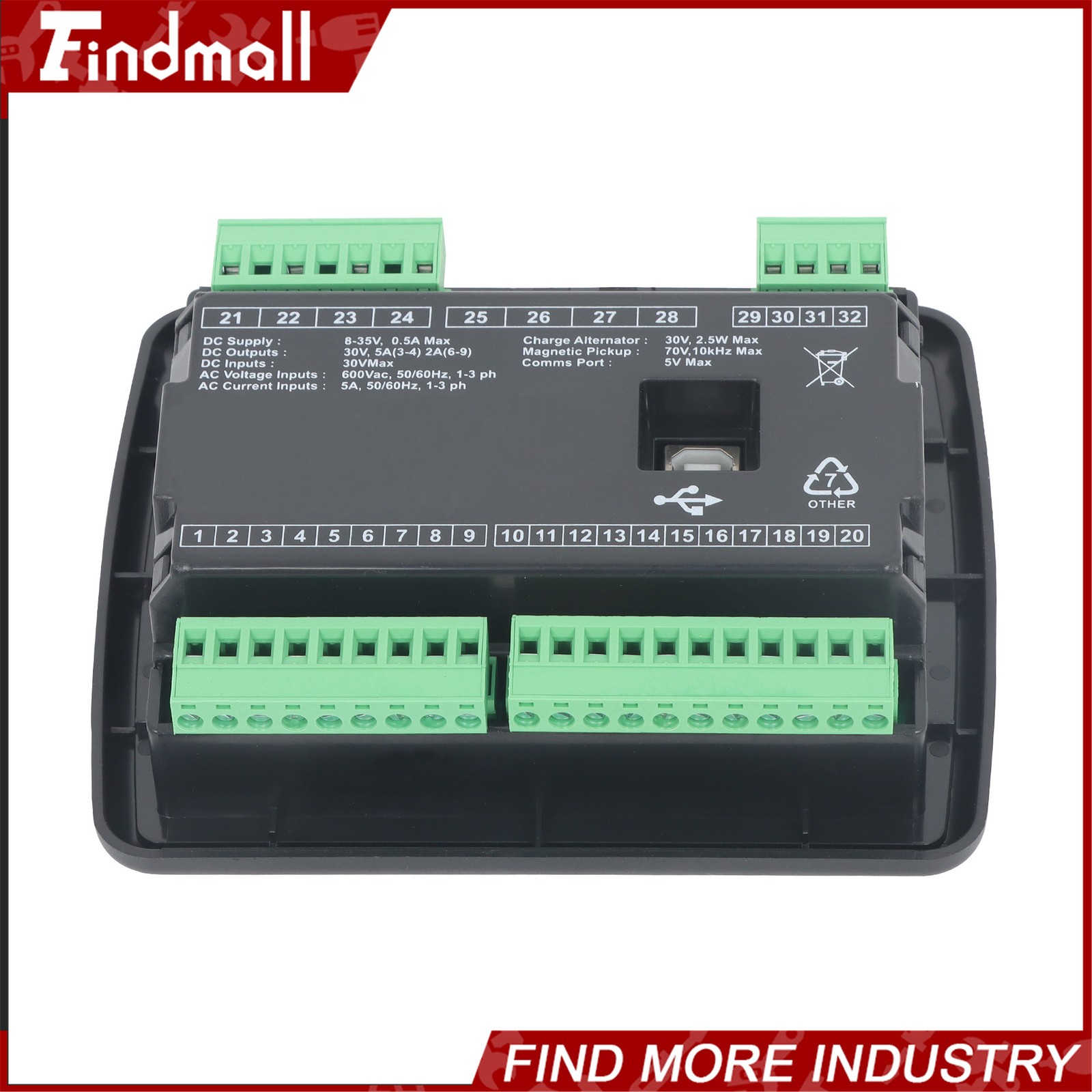 Findmall Generator Controller DSE4510 Control Module Control Panel LCD Display