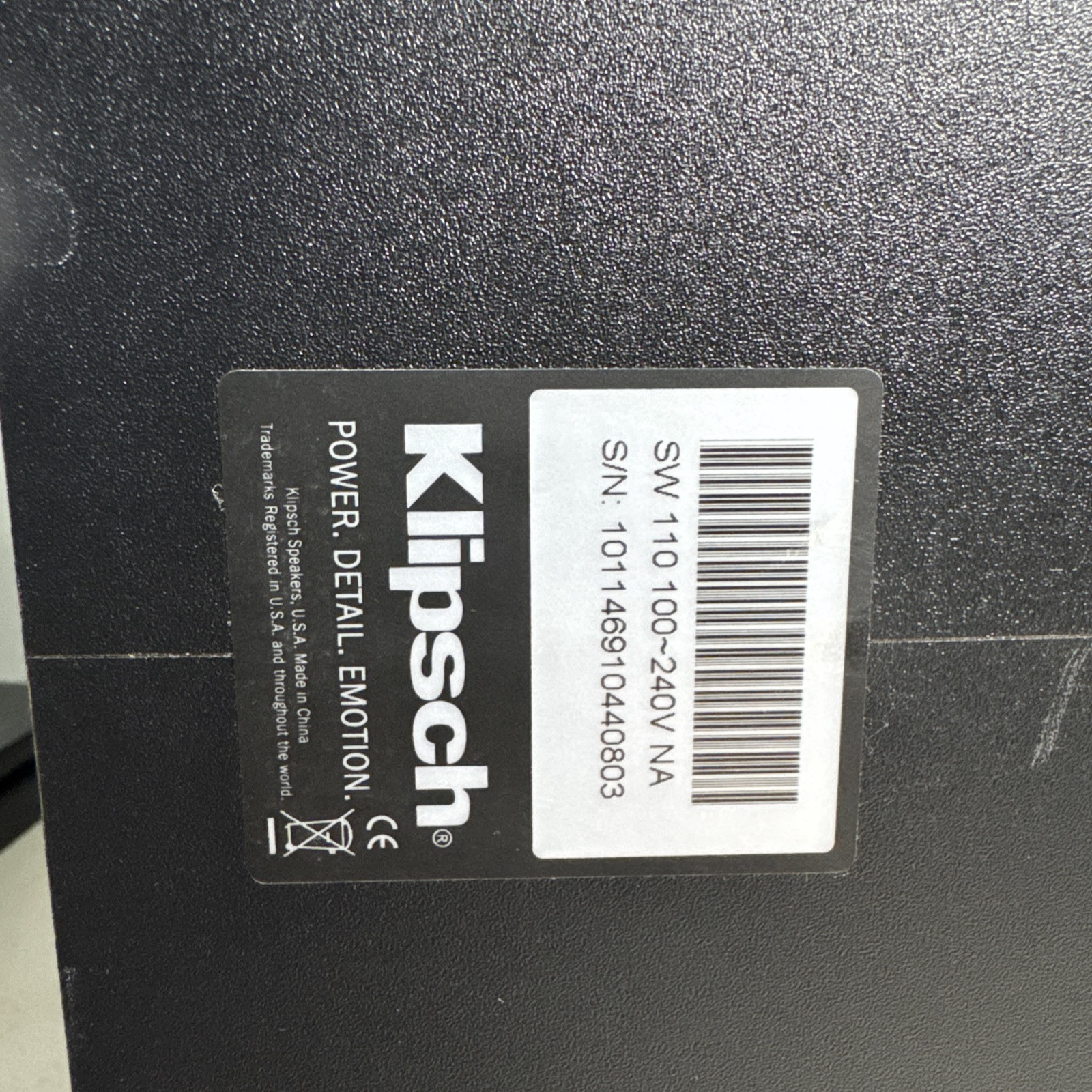 Klipsch SW-110 Subwoofer Box Only Original